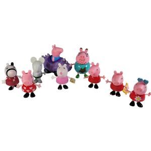 Peppa Pig Figures 9pc Family Friends Kid Toys Cake Toppers Set Action Figure Lot